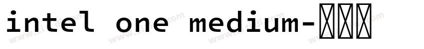intel one medium字体转换